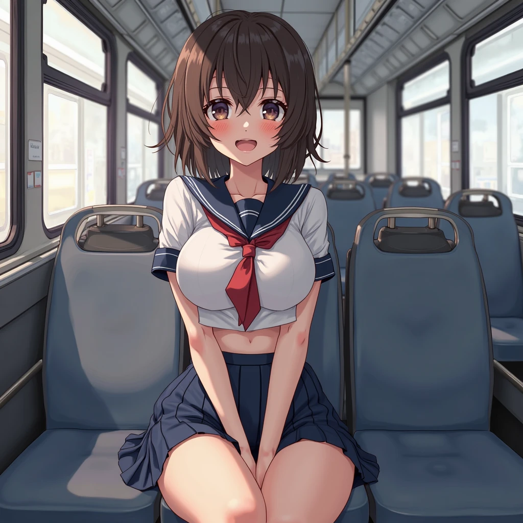 debris flieasterpiece、highest quality、Super detailed、High resolution、High resolution、8K portrait、Unity 8k壁紙のHigh resolutionCG、unity 8k wallpaper、cute:1.5、:1.5、Highly detailed CG unity 8k wallpaper、realistic、real person、cute、 portrait photography、shiny skin、High resolution、brown semi-long hair、(:1.2)、(1 girl)、(Inside the train:1.6)、(school uniform:1.2),perfect face, seriously, (blush:1.3),(((clothing lift:1.5))),((I have nipples:1.5)) (medium chest:0.8), Detailed description vagina,show vagina,spread legs,spread ,((vaginal orgasm:1.5)),(headphones on neck),((get your knees up:1.3)),((grab knee:1.3)),((open your legs:1.5))