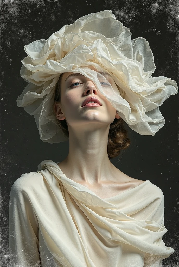 (intricate details, masterpiece, best quality),(full body:1.3),1girl,wearing firigree white_dress,firigree half lace_mask,bangs,abstract structure,(long floating veil:1.2),foggy,lace headwear,polished PE texture,pvc material,3D cutting,3D printing technology,DOF,transparent fiber,solo,long curly white hair,lips,looks at viewer,(surrealistic snowflakes in background),<lora:filigreePE-000006:0.8>,<lora:epi_noiseoffset2:0.8>,<lora:depth_of_field_slider_v1:0.8>,scj0_jg,<lora:md_20230907081037:0.2>,<lora:vermeer:0.4>,