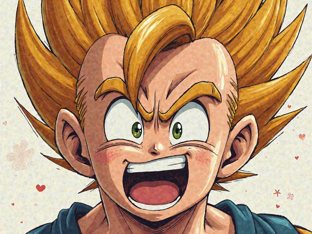 Goku, lollipop in mouth