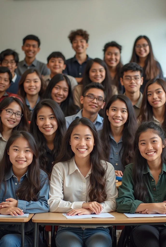 20 years old ，1 Indian boy ,1 Malaysian malay girl ,facial expression filled with  super joy and delight， with a beaming smile, half body, front view indoor, work in office , background is tourism office ,indian skin , deep brown,professional dress code