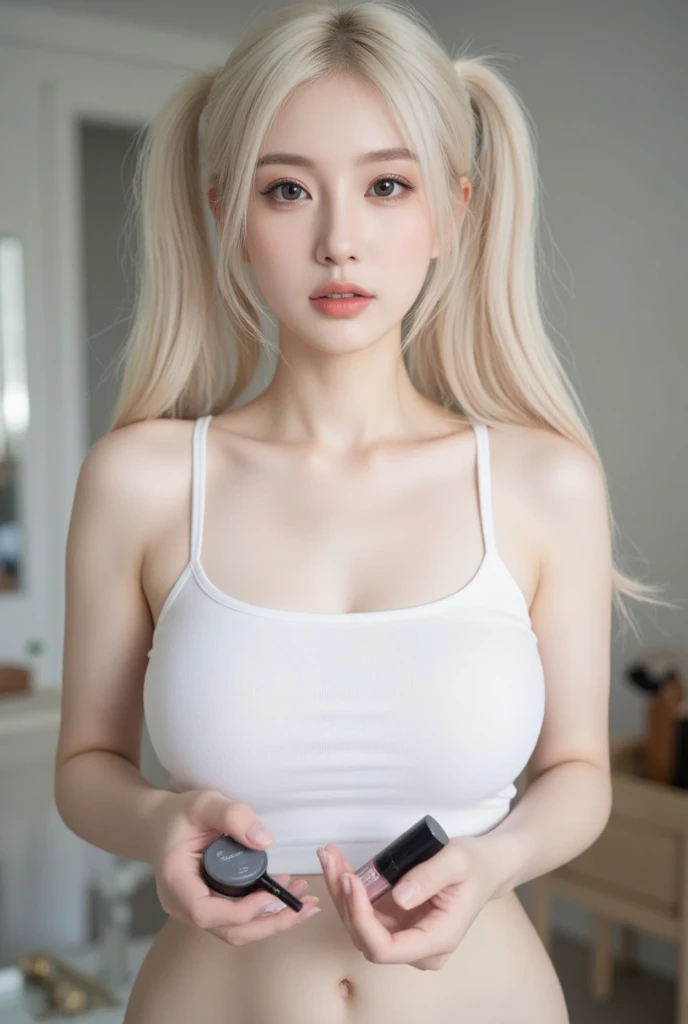 Masterpiece, Best quality, Ultra-detailed, illustration, torn tshirt, side left sleeveless, messy on, Face focus, 1girll, White hair, Golden eyes, Long messy hair, Halo, Serene expression, view the viewer
