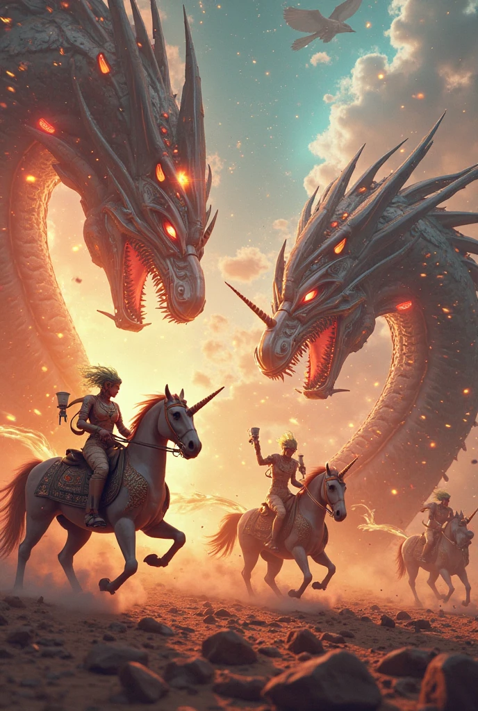dragon and girl、run through the sky!