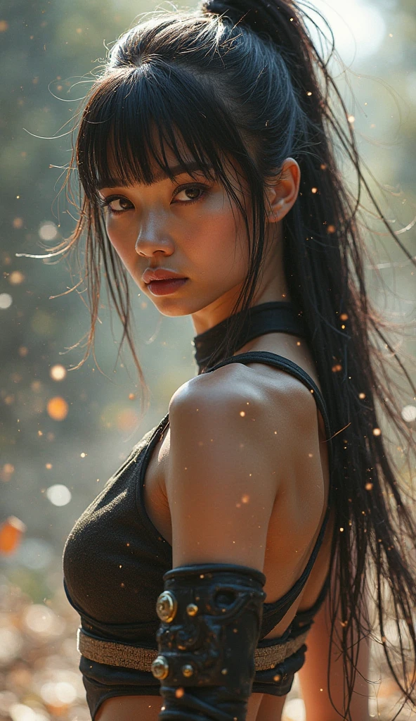 Highly detailed RAW color Photo, beautiful young girl, dynamic pose, (wide hips), (detailed skin), (detailed lips), (detailed eyes), (cosmic:1.4), (necropolis:1.1), (Sci-Fi setting) (detailed face), (curvy), detailed eyes, chromatic aberration, depth of field, soft lighting, masterpiece, best quality, intricate, (lens flare:0.7), (bloom:0.7), particle effects, raytracing, tone mapped, highly detailed, concept art, smooth, sharp focus, dramatic lighting, highly detailed artwork, cinematic, hyper realistic painting, trending on Artstation, 8K, incredible shadows, realistic, (highly detailed background:1.2), art by midjourney