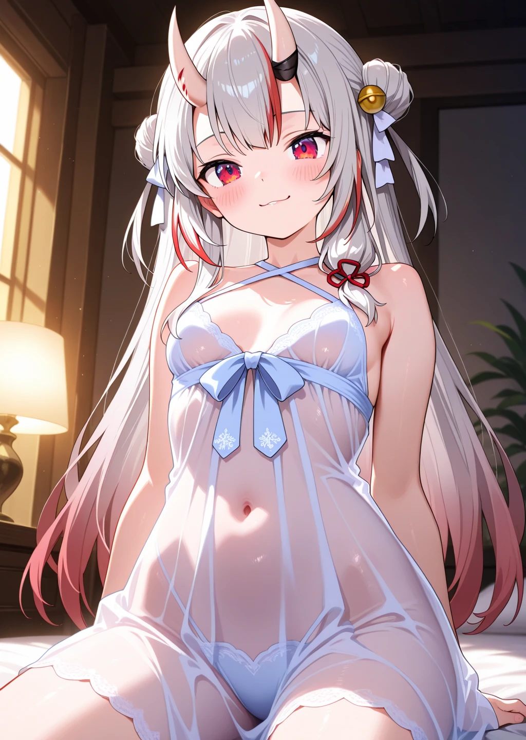(masterpiece, best quality), best quality, (ultra-detailed), (3heads:1.5), 1girl, (nagae iku:1.3), masterpiece, best quality, ultra quality, ultra resolution, white and red top, crop top, ((stomach)), midriff, ((groin)), black skirt, normal ears, shackles, light indigo hair, very long hair, wavy hair, sidelocks, red eyes, parted lips, midriff, sweat, cute, toned belly, hand on own chest, eyelashes, (24 year old woman:1.3), (masterpiece:1.5), (best quality:1.5), (beautiful detailed, extremely detailed CG, extremely delicate and beautiful, depth of field, (finely detailed face), (perfect details:1.2), (mature female:1.3), wide pelvis, slender, large veiny breast, 16k resolution, highres, very high quality, very high definition, extremely detailed, masterpiece, light indigo hair, long hair, alluring presence, braid, short skirt, close up, big , young, hairband, black hat, red bow, midriff, nsfw,