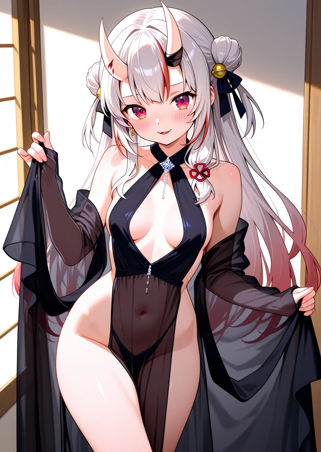 (masterpiece best quality), Realistic, (Real picture, Intricate details, Depth of field), (1girll, Solo),long eyelasher,seductiv, highly detailed, Perfect face, (gigantic cleavage breasts:1.3), (skin indentation), (Pasture cowsheds covered with pastures),Overlooking the perspective,Thick thighs, Wide hips, Small waist, facing at camera,Raised sexy,Flirtatious,Open your feet,Mature face,a matural female,(long whitr hair,Bangs cover one eye 1.3),Cow clothing,Erotic clothing,open waist,Leather clothes,stocklings,Over-the-knee boots,cow horn,Production plant,Cow Lady