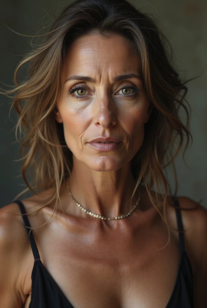 Mature old woman aged 55 who looks like Victoria Beckham gyaru style
