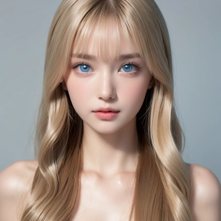 Beautiful blonde in pink Sleeveless,  Very detailed, 21 years old, Innocent face, Naturally Wavy Hair, blue eyes, High resolution, masterpiece, 最high quality, Intricate details, Very detailed, Clear focus, Delicate skin, practical skin texture, texture, Delicate eyes, Professional, 4K, Cute Smile, Shot with Canon, 85mm, Shallow and deep, Kodak Vision Color, Exactly, Very detailedな, photograph_\(Extremist\), photographpractical, practical, Post-processing, Maximum details, Roughness, Real Life, Extremist practical, Photorealism, photographgraphy, 8kウルトラHD, photographgraphy, (最high quality、Tabletop、8k、Best image quality、Award-winning works)、Sleeveless, (Red eyeshadow:1.2)、Perfect Makeup、Long eyelashes、Ultra-high definition sparkling eyes、Ultra HD Hair、ultra High resolution glossy lips、Super High resolution perfect teeth、Super High resolution cute face、Black Hair、(Very short straight hair:1.1)、Look at me and smile、[clavicle]、Accurate anatomy、With bangs、超High resolutionのShine肌、The most detailed face、Ultra High resolution detailed faces、ultra High resolution hair、Fashion model, 25 years old, [[[[chest]]]], [[[[head]]], [shoulder]]]]], Perfect Eyes, Perfect Iris, Perfect Lips, Perfect Teeth, Perfect Skin, Soft Front Light, Shine, High resolution, (Soft colors: 1.2), Best Quality, a photographrealistic portrait of a stunningly beautiful woman without make-up, Very detailedな light hazel eyes, Symmetrical, realistic face with great detail, Very detailedな natural texture, Peach fuzz, Messy Hair, masterpiece, Absurd, award winning photograph by lee jeffries, nikon d850 film stock photographgraph, Kodak Portra 400 Camera F1.6 Lenses, Very detailedな, wonderful, The finer details, Rich colors, hyper realistic lifelike texture, Dramatic lighting, Unreal Engine, Trending on Art Station, Cinestill 800 Tungsten, Looking at the audience, photograph realistic, RAW photograph, Tanvir Tamim, high quality, High resolution, Sharp focus, Very detailedな, Cinema Lighting, 8k uhd, Kneel, Wearing a tank top