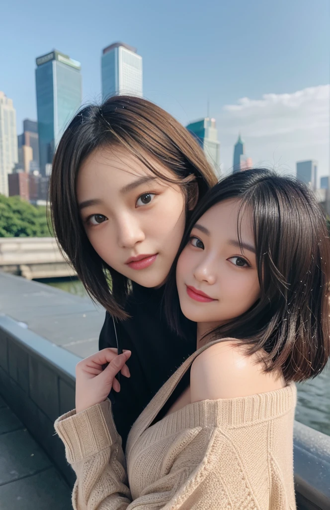 ((best qualtiy,8K,tmasterpiece:1.3)),(Flower Cap:1.3),Perfect beauty:1.4,glute:1.2,(Layered Hair Style:1.2)),(the street:1.3),Highly Detailed Face and Skin Textur,full bodyesbian,Elaborate Eyes,二重まぶた,Whitens the skin,Short wave hair,Cute Korean beauty(with a round face:1.5),(Loose top,shorter pants:1.6)