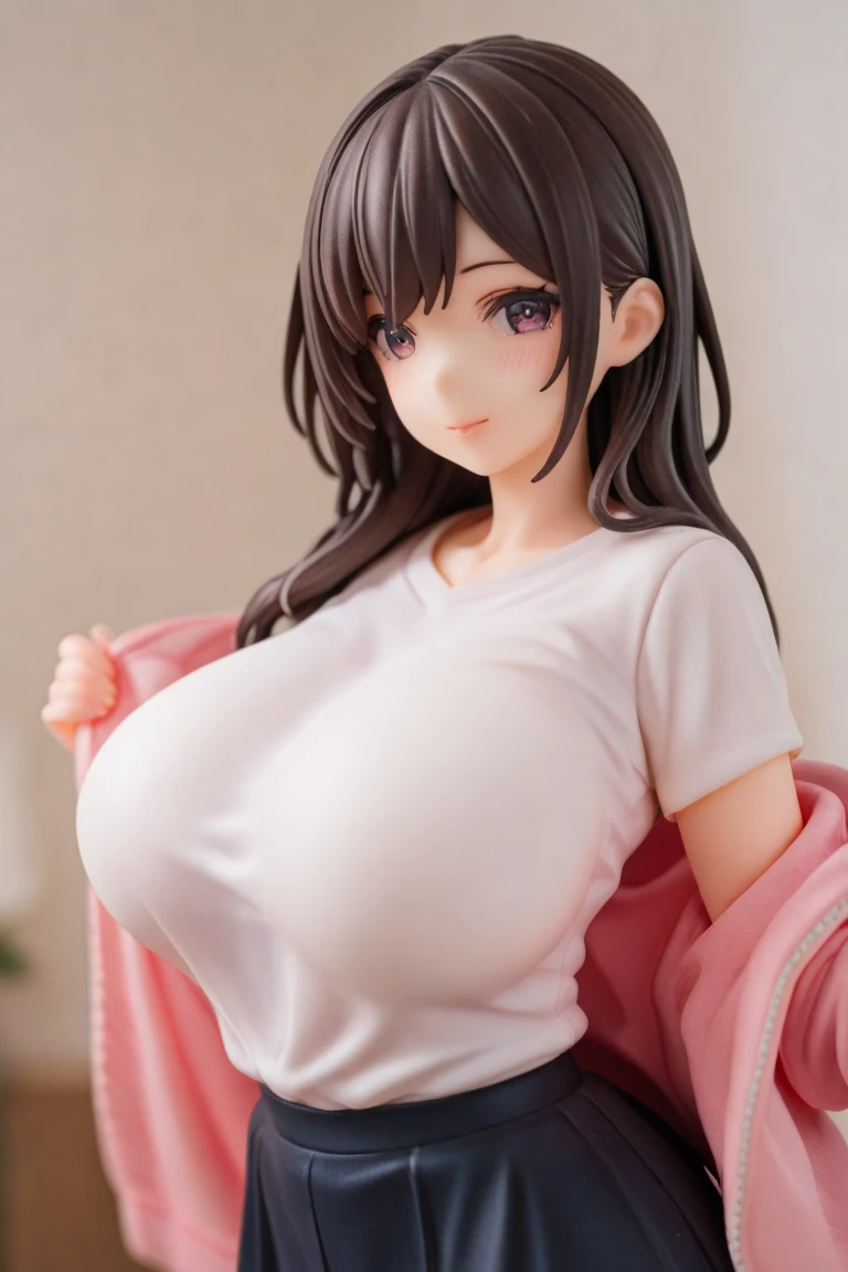 Main piece、high quality、High resolution、1 girl,single, Ruka Sarashina、jewelry、skirt、Maid uniform that exposes the breasts、Japan maid café、Woman with black hair、short hair、black hair、black pantyhose, Blue eyes, long sleeve, blue hair band, bangs, big full breast, cleavage, Medium waist, medium hips, wide thighs, Cowboy photos, smile, fascinating, embarrassing, blush、lots of people, looking at the viewer,From above、high angle,very big breasts、cleavage、Well good、no panties、no panties、Very short skirt、nipple、Serve nipple、Milk spurts out of nipple、Milk drips from nipple、whole body、Nipples、Exposing the breasts、show pussy、Spread your legs、Open your mouth、Love hotel room