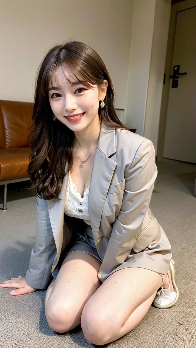 highest quality, Ultra-high resolution, (Realistic:1.4), One girl,Nice fine detail, Heavy eye makeup, Slim waist, blush, K-Pop Idols,(Charming monkey:1.0), Detailed eye makeup, Puffy eyes, alone, Perfect Anatomy, (), (Cleavage),(thin),(Black Hair:1), (View Viewer),Sitting, Crossing your legs, Chair,(original_Alice),(Light blue tie),(Marine blue eyes),(Table),(Alice_Hello:0.7),(blue Hello),(smile),(Happy),(Twin tails),(Long Hair), (Long bangs),(Blue Archive),(Black hair band),(Long coat),(school uniform),(White long sleeve shirt),(Pleated skirt),(Navy Blue Skirt),(barefoot),Browsing Caution,Depth of written boundary,Detailed aspect, Shiny skin, Nice fine detail, Heavy eye makeup, Slim waist, blush, Detailed eye makeup, alone, Perfect Anatomy,、((Spread your legs wide:1.45))、((Showing off panties I:1.45))、
