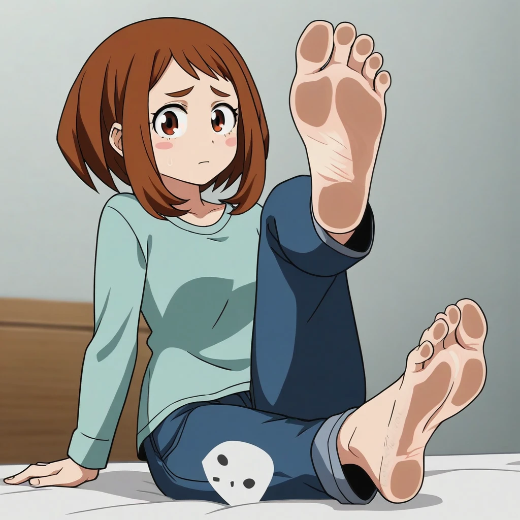 score_9, score_8_up, score_7_up, rating_safe BREAK
1girl, solo, looking at viewer, full-face blush, angry, flustered, open mouth, bangs, black hair, twintails, ahoge, brown eyes, winter coat, heavy jeans, fluffy socks, ass, thighs, feet, toes, no shoes, legs up, knees to chest, foot focus, from above, box, cardboard box, (foreshortening:1.2)