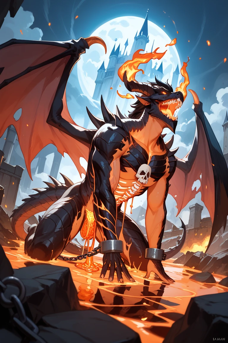 Black Dragon,muscular male,knight,absorption,