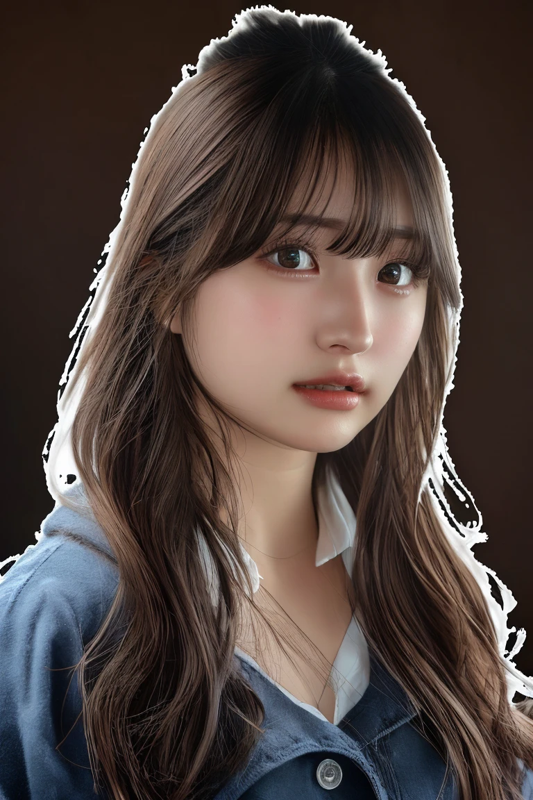 masterpiece, best quality, 3d rending work ,3DMM style,close-up,portrait, 3D,1girl, solo, necklace, freckles, jewelry, looking to the side, realistic, upper body, simple background, bangs, looking away, parted lips, lips, makeup, mole, , shirt, watermark, short hair, black hair, adult face, realism (Ana de Armas/Actress)