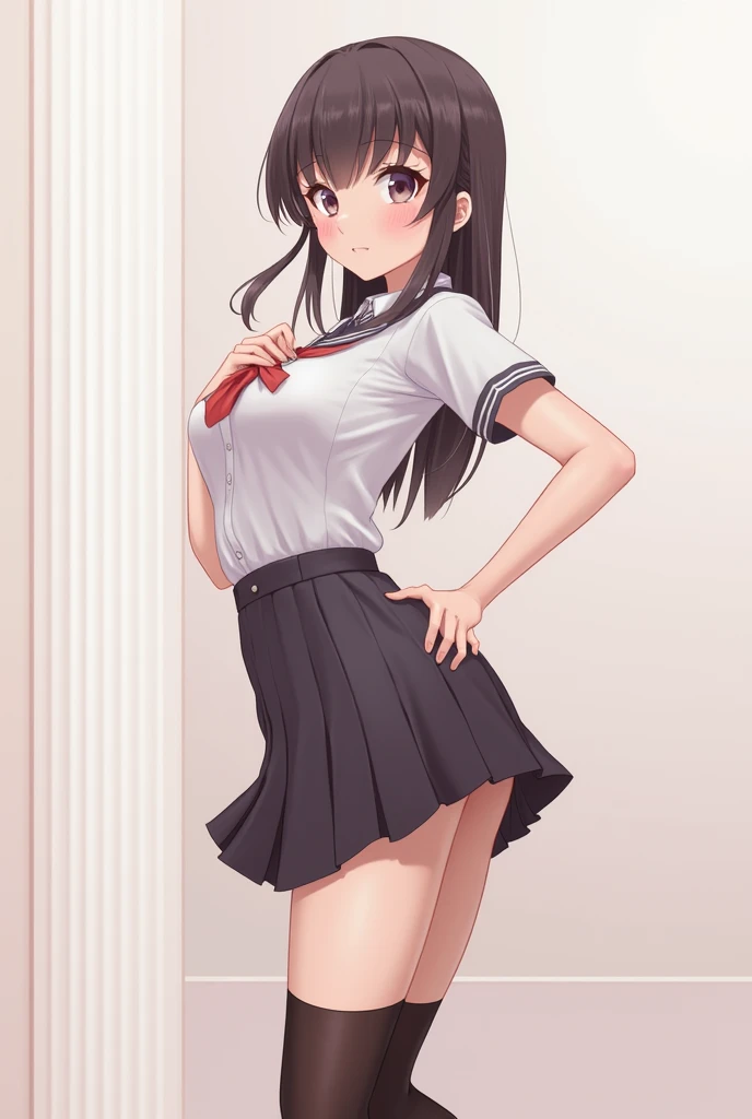 {{{{{16k,Ultra High-resolution realistic photograph of neat virgin first-year junior high school girl's in School-designated gym uniform with junior high ribbon as pretty as a actress in Grass schoolyard, She's in the first year of middle school, but she's too well developed, her tits are too beautiful, When she rolls up her gym clothes from underneath her shyly raw, hidden big tits pop out, She's a first-year junior high school girl with no makeup and no polish but her body is glamorous, She's a virgin but she's popular popular popular and she just has an aura of being popular}}}}},{{Extremely detailed}},{{{{{dye her cheeks flush and integrated her head pure small, thick lips, Enchanting thick gross idol's Lips}}}}},{{{{{dark colored bang ponytail hair}}}}},{{{{{She get more attractive and smoother her body, her expression and appearance are transformed into that of a pure, Her white tits are so fluffy, and are depicted in great detail, but her sex appeal from her neck fills the schoolyard, her bodyline and tits and hips are getting cuter and cuter, She has been reborn as a pretty one-in-a-thousand-year girl with a sparkling aura of cuteness}}}}}