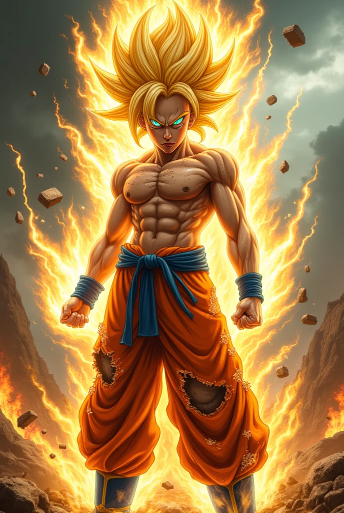.photography of son goku, by Tim Tadder (((cowntry of goku))).