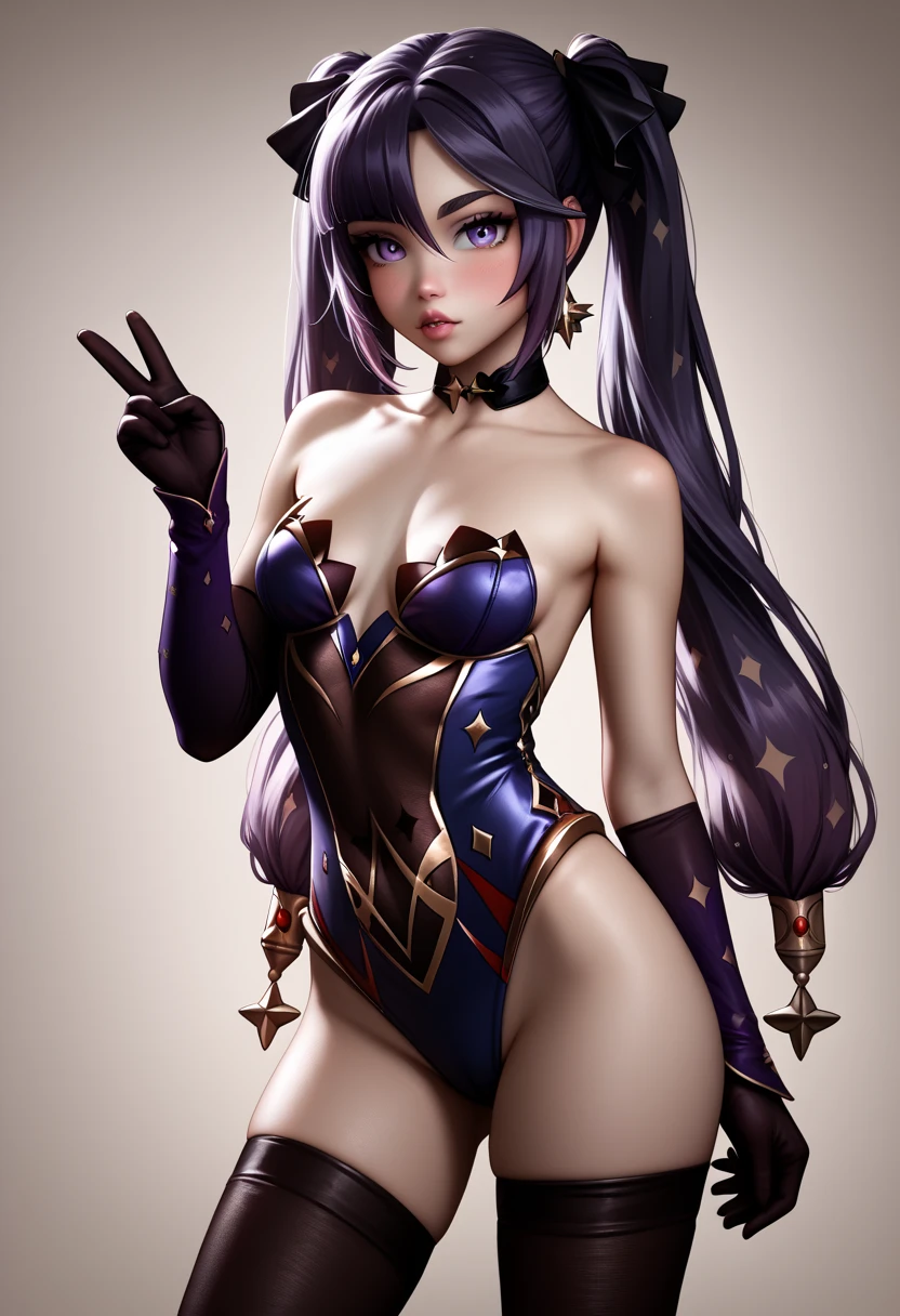 ((Cinematic light, Best quality, 8k, Masterpiece :1.3)), 1girl, Beautiful woman with thin abs :1.4, (purple hair, small breasts :1.3), rope panties, bra :1.2, hopefully falling, seductive open lips, sofa, ultra-detailed face, detailed eyes, double eyelidwork, best quality, Neeko, hair ornaments, hair flower, body paint, calango tail, trying to be sexy,(( golden nun habit)), ((goth)),mini nun habit, showing sweaty armpits, steamy, sexual teasing, ((showing flat belly)), fight position, hands shining purple, ((black lipstick)), ((black make-up)),