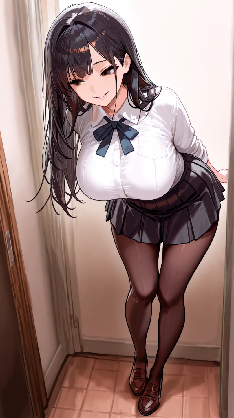 score_9, score_8_up, score_7_up, source_anime,
Komi shouko,
1girl, ((shy)),
Black hair, long hair, purple eyes, collared shirt, white shirt, ((thick tights)), big boobs, looking at viewer,
indoors, classroom, blurry background, (undressing panties), ((bra)), ((((blush)))), ((ashamed)), panties, (big ass), sitting, (spreading legs), black tights