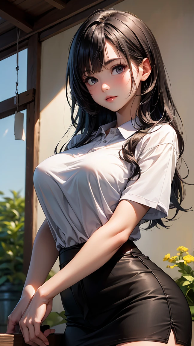 araffe asian woman in a blue top and black skirt posing for a picture, good young girl, sexy girl, 18 years old, asian girl, beautiful asian girl, 2 2 years old, korean girl, attractive girl, 21 years old, south east asian with long, young and cute girl, very beautiful girl, 2 7 years old