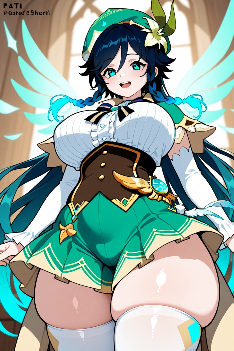 (High resolution, sharp, fractal), character design, anime character, game character, 1 female, Super Glowing Skin, Magical girl, Age 25, (((intricate detailed leotard))), (Mini skirt have frill), sagging massive, Pink and black costume, (camel toe),Cyclone spinning, 