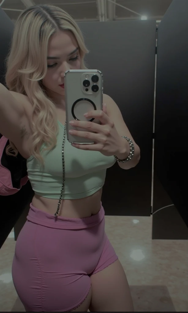 woman with pink hair taking a picture of herself in the mirror, wearing pink hair bow, pigtails, colorful pigtail, wearing underwear, with pink hair, wearing pink panties, back of the hair, roses in her hair, pink hair covered with hairpins, view from the back, curvy and bow, shot from the back, thick bow, insanely inflated hips, beautiful girl, big ass, huge ass, bbw, from behind, thick, thick thighs, wide hips, bbw, big , sideboob, giant ass, side view, big butt, round butt, tight underwear, underwear halfway off, underwear taking off, grabbing ass, ass spilling over underwear, too thick for clothes, side angle, chubby stomach, big , filipina, fat ass on sink, not nsfw