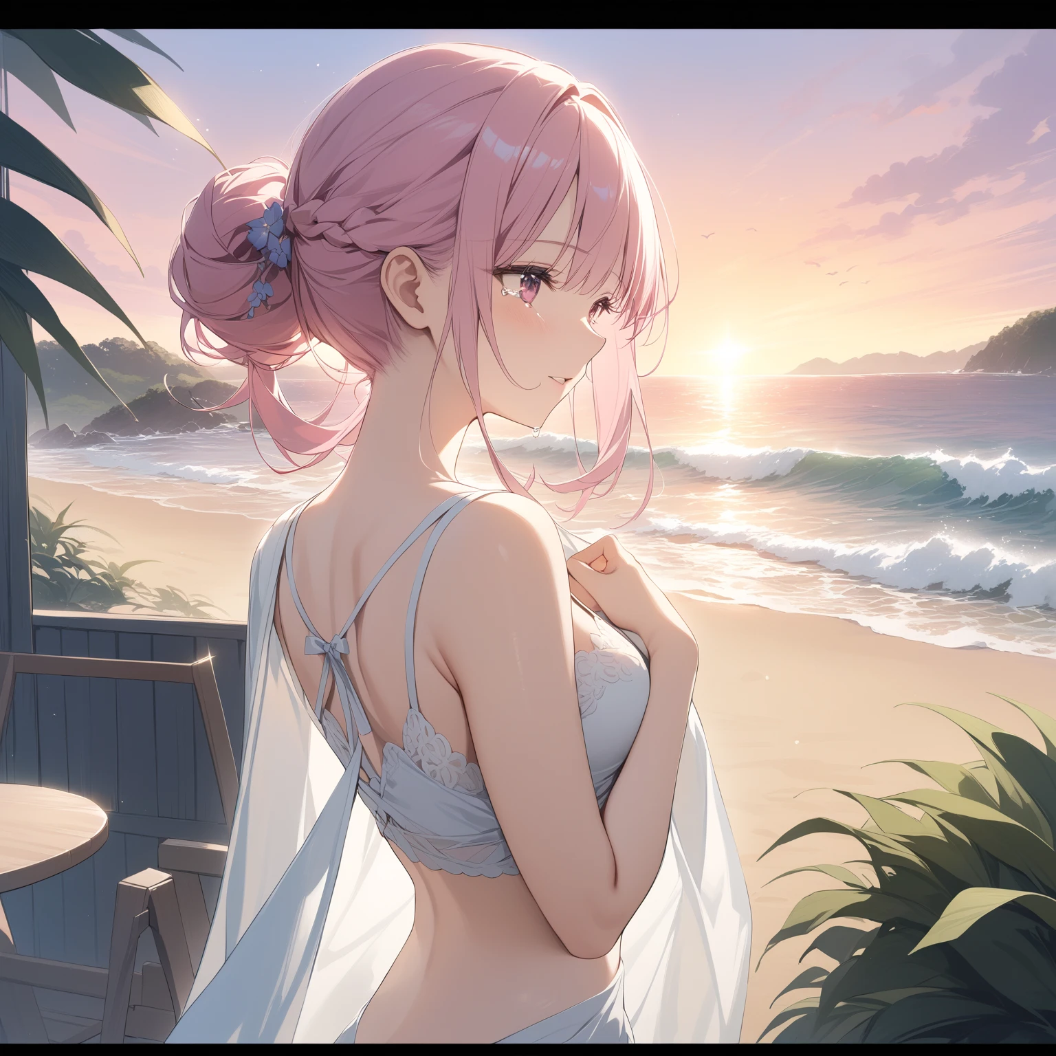 bikini, shy, Blushing