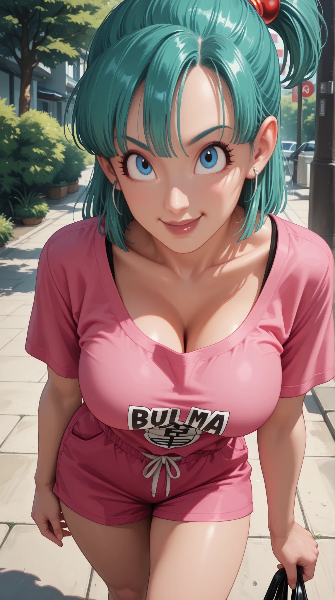 (ultra realistic,32k,RAW photo:1.1),(high detailed skin:1.1), 8k uhd, dslr, high quality, film grain, (makeup, mascara:1.2), lips,(thick\lips\),
(shiny glossy translucent clothing:1.1), <lora:bulma_9:0.7> dragon ball, blmsdup, bulma, aqua hair, one side up, pink dress, long sleeves, collarbone, huge breast, <lora:add_detail:0.98>,
Leaning on an invisible table,
(busty:1.1) , (chubby:0.1),(Fern green neon pastel light exposure:1.15), <lora:LowRA:0.4>, dark theme, blank background , glowing lights background