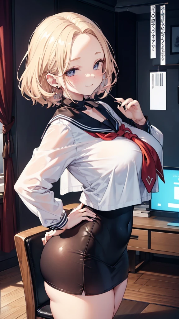 blue eyes,highest quality,High resolution,unity 8k wallpaper,(shape:0.8),(Beautiful and detailed:1.6),Detailed face,Perfect lighting,Detailed CG,(Perfect hands, Perfect Anatomy),Female students,blazer,(White panties:1.0),Brown Hair,Medium Hair,(Lift up the skirt:1.8)
