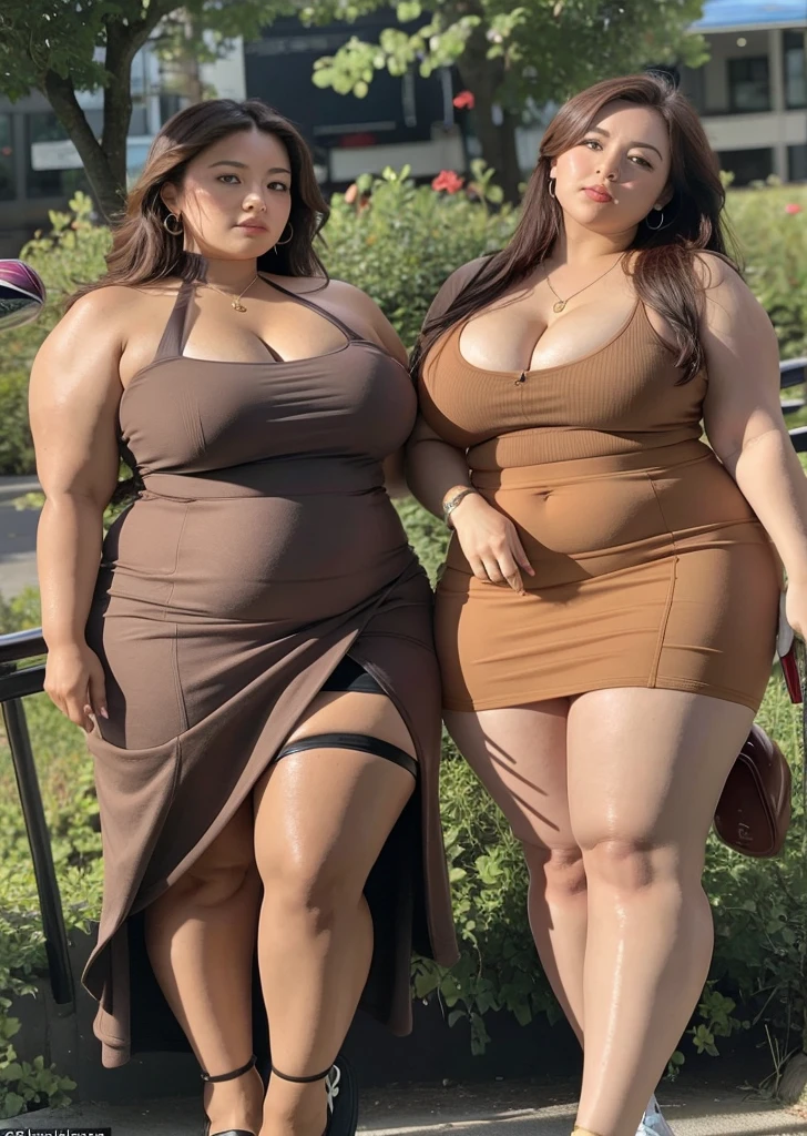 Thick mom with curly hair wearing flats 