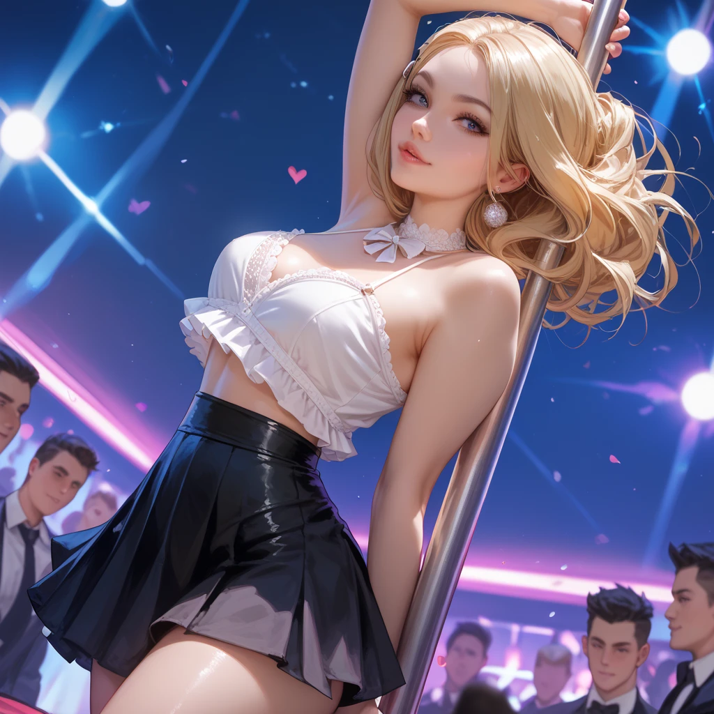 (long, straight blonde hair)(silver hair blue eyes)With a girl、beautifully、Thin、flat、expensive、((Wearing a sheer white dress))、One has long hair、woman、((White Sheer Blouse、Black mini skirt))、Underwear wedges、Sexy pose、The lower body is thin、Back view、Look at the window、1つ突き出す's buttocks、On all fours、Turn your ass towards me、(Very detailed CG Unity 8k wallpaper), (Very detailed), masterpiece, Highest quality, Lucy (cyber punk), 20 year old girl,((Slender body:1.5)),((small breasts:1.5),alone,(pole dancing),dancer,((pole dancer)),Dancing on stage,Dancing on the stage,stripper,A dancer whose body is entangled with a pole in pole dancing,Bodysuits, Small breasts, cyber punk city, Multicolored Hair, short hair, View your viewers, Medium chest, black Bodysuits, Grey Eyes, Hip vents, ((Spread your legs wide)),Clothing cutouts, Thigh Gap, Covered navel, White jacket, Exposing shoulders, Short shorts, sofa,(pole dancing),pole dancer,Provocative、
