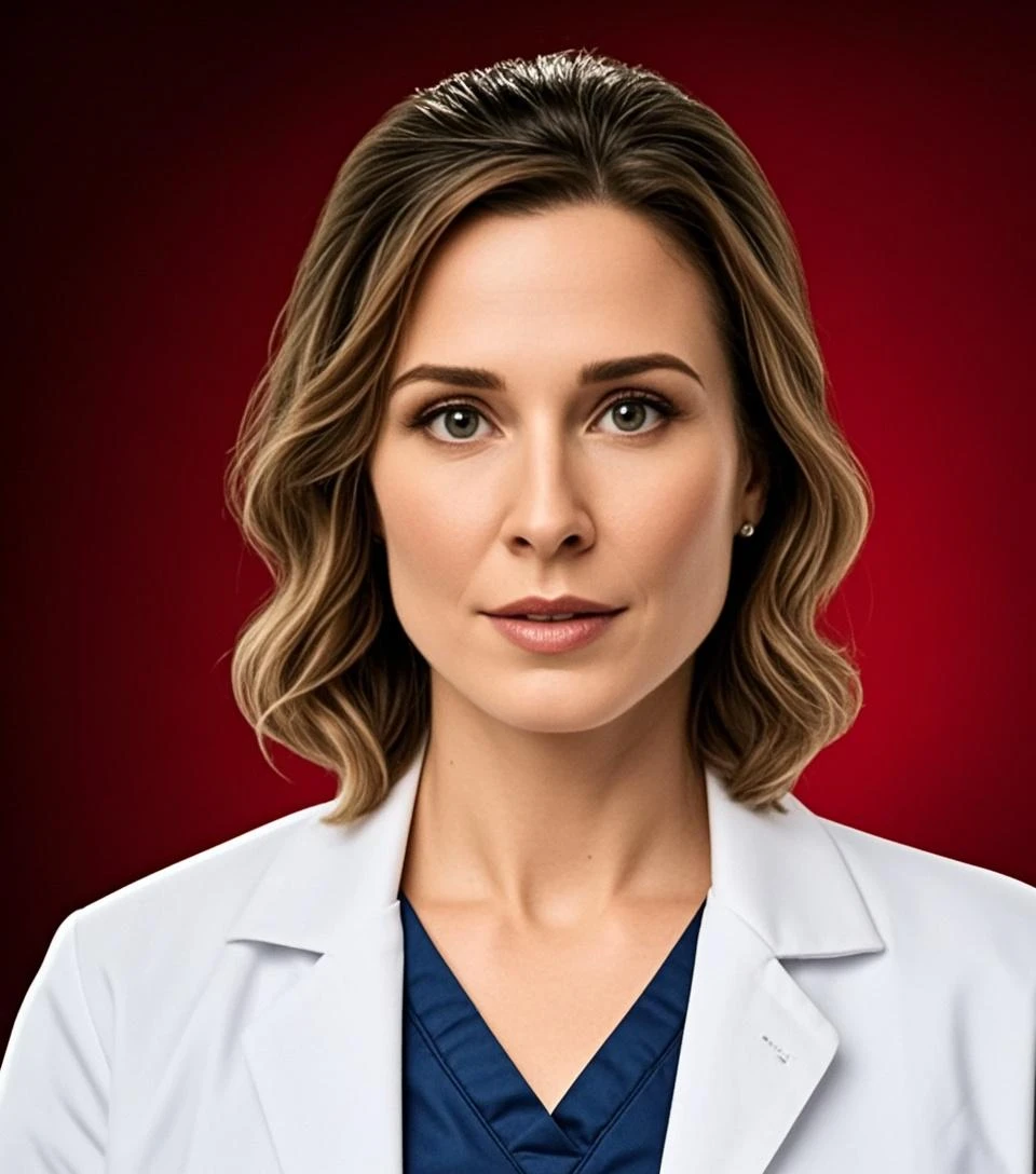 <lora:JenniferMorrison-RealVision-V1.0:1.2>,wearing a doctor's white lab coat,portrait of jmn,brunette hair,<lora:add_detail:0.7>,sharp focus,natural lighting,professional doctor in a hospital,serious tone,eyeliner, lipstick, makeup