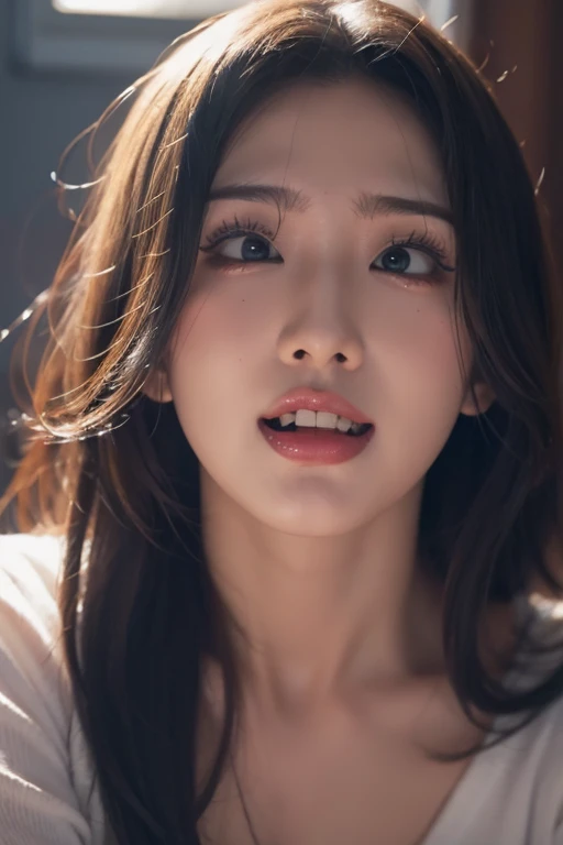(8K, Raw photo, Best Quality, ( ????????:1.6,????????:1.6,?????),Mastepiece:1.2), Super detailed, Ultra-high resolution, (Realism, Photorealistic photography:1.37), People Shooting, High-definition RAW color photos, Professional photos, Professional Lighting、Perfect Strobe、, Very delicate and beautiful, Extremely detailed, 8K Wallpaper, amazing, Fine details, Huge file size, Official Art, 非常に詳細なCGユニティ8K壁紙Mastepiece, Ultra-high resolution, (It's photorealistic:1.2), Raw photo, NSFW, Semi-long hair、(Flat chest:1.4)、(Japanese) ,(Age35) 、Professional photos、Perfect Strobe、Professional Lighting、slim、Camera Gaze、((Hospital room))、(((( Nurse uniform))))、((??? pov:1.8))、(open the shirt, flip the skirt ,flip the shirt ,clothes come off)、(Smaller breasts)、(full body)、sexy、(Restore the body)、(love smile)、(Restore the hand)、(Restore the foot)、Heavy breathing、Seduce with a sexual expression,((Restore ?????)) 、Lying in bed、, Reconstructing a face,