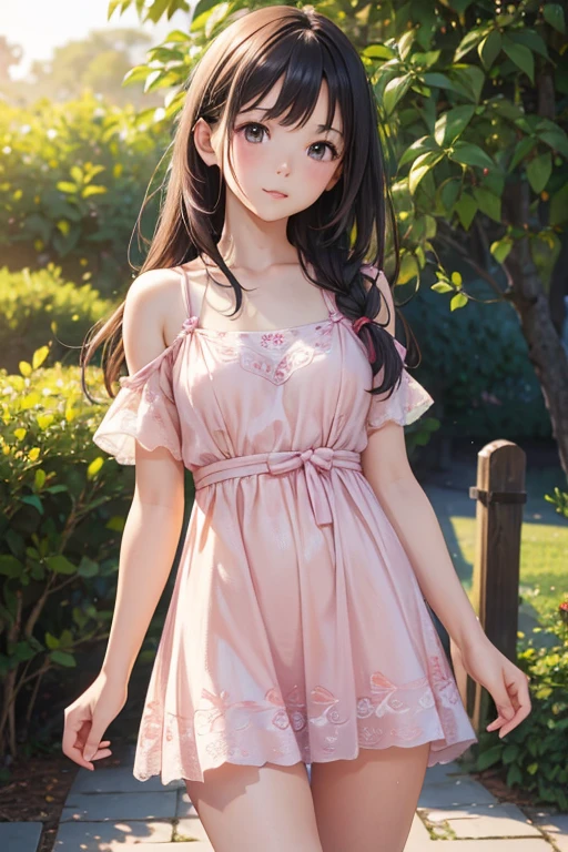 <lora:negligee_FP16_by_Gtonero:1> nightgown, 1girl, solo, standing, very long hair, cleavage, outdoors, closed mouth, expressionless, red eyes,