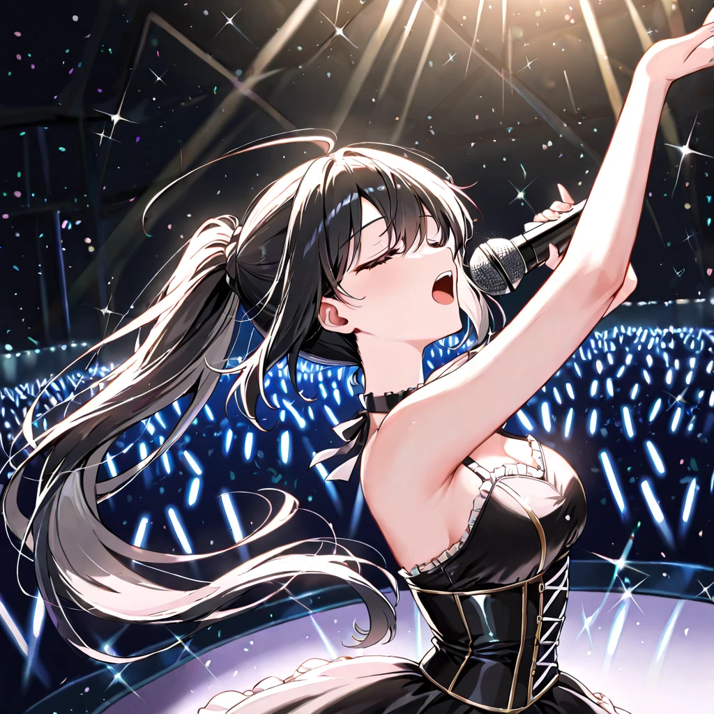 My favorite 、Idol、stage、backwards、whole body looking back