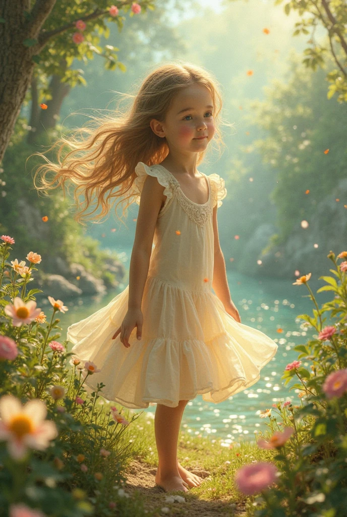 The girl is.end