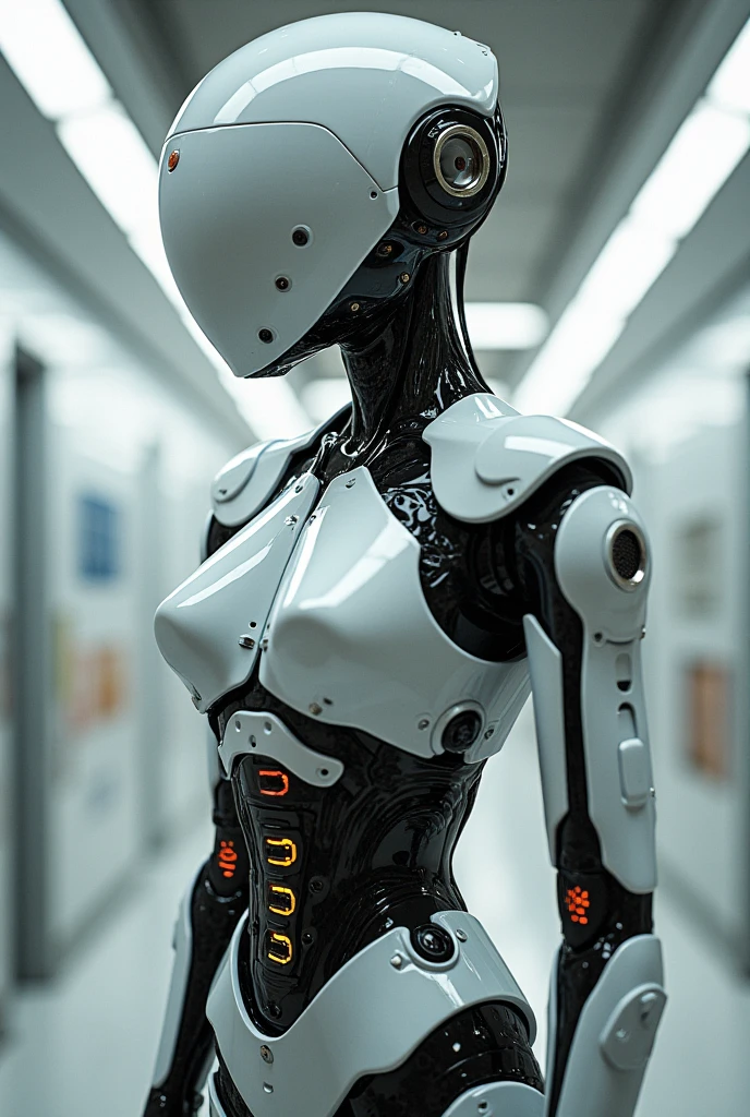 MI 6's new-Done-Ñ q、This is no longer an era where human intelligence can cope with it.、vinegar-P-Comput-Ta-Have a cutting edge humanoid robot with a、AUtilizing I、Latest Technology-And it's no good to the other person.-Give a gift、Humanoid robot、MStanding in the testing area in the basement of the building that houses I-6、(super detail, high details, high quality, accurate, anatomically correct, textured skin, beautiful fingers super detail, high details, high quality, best quality)