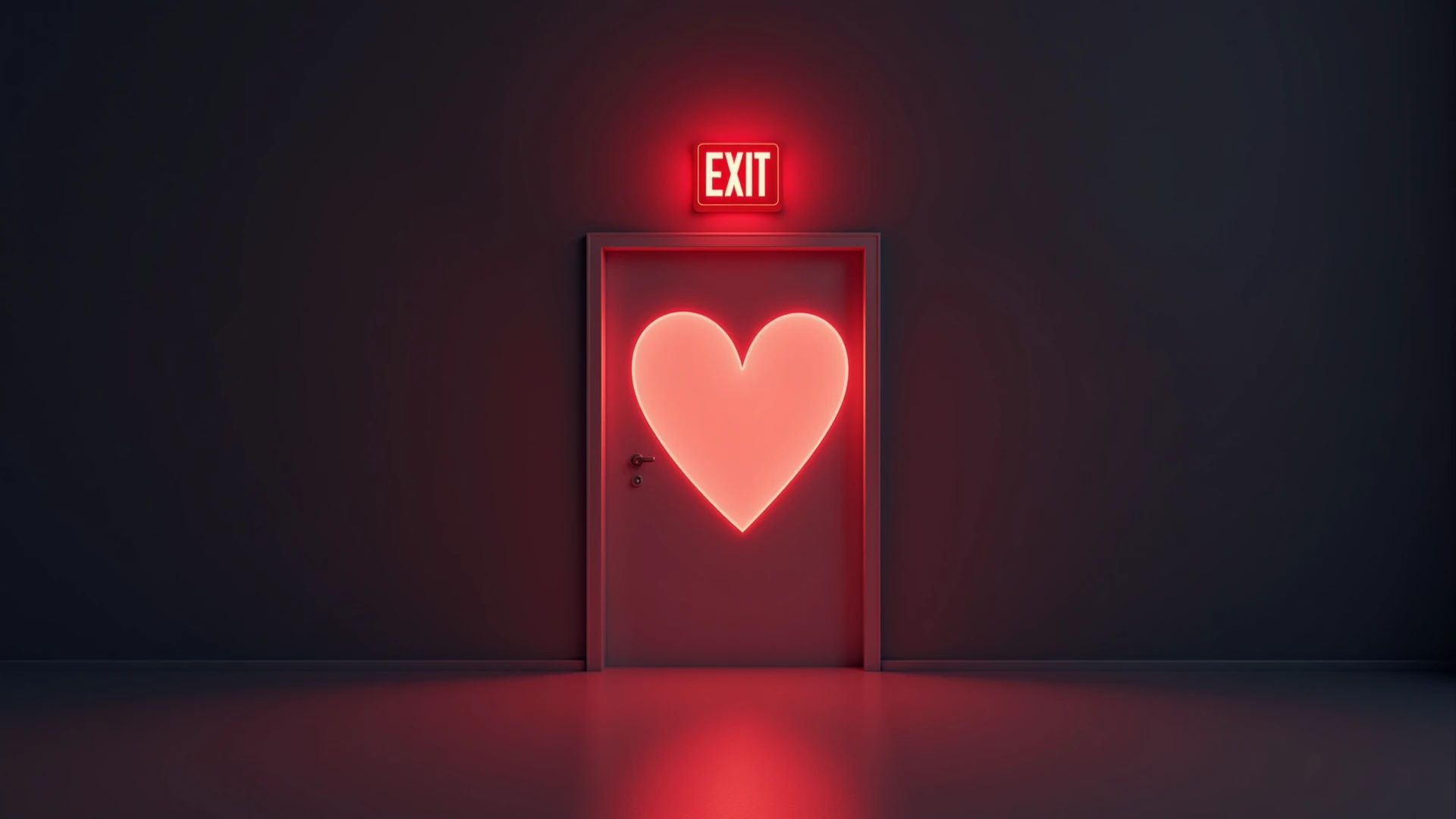 chained off, with a sign saying no entry, inside lies a frightened pink heart-shaped mark, conceptual installation art, (ultra detailed, absolutely resolution, best quality:1.3), 2.5D, delicate and dynamic effects, artistic, hyper, graphic CG digital art