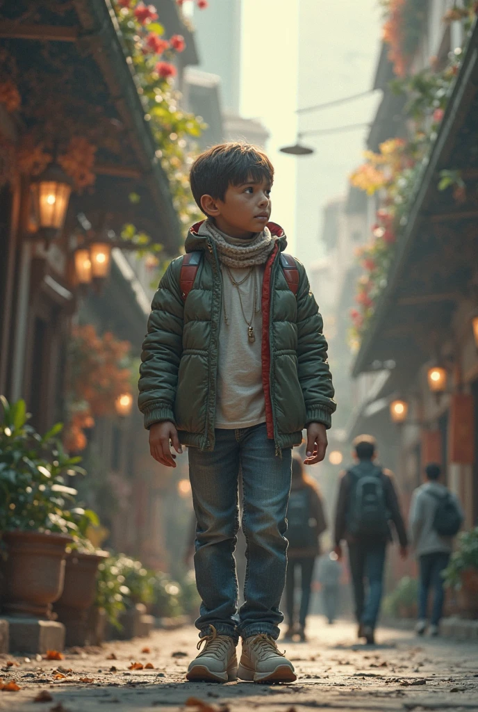 A Punjabi ars old boy wear kurta lover
bold name "Badal"and black shoes and flower
A Punjabi boy wear black reality watch , with cold mountain view cold falling smile , very crowded area of Punjab