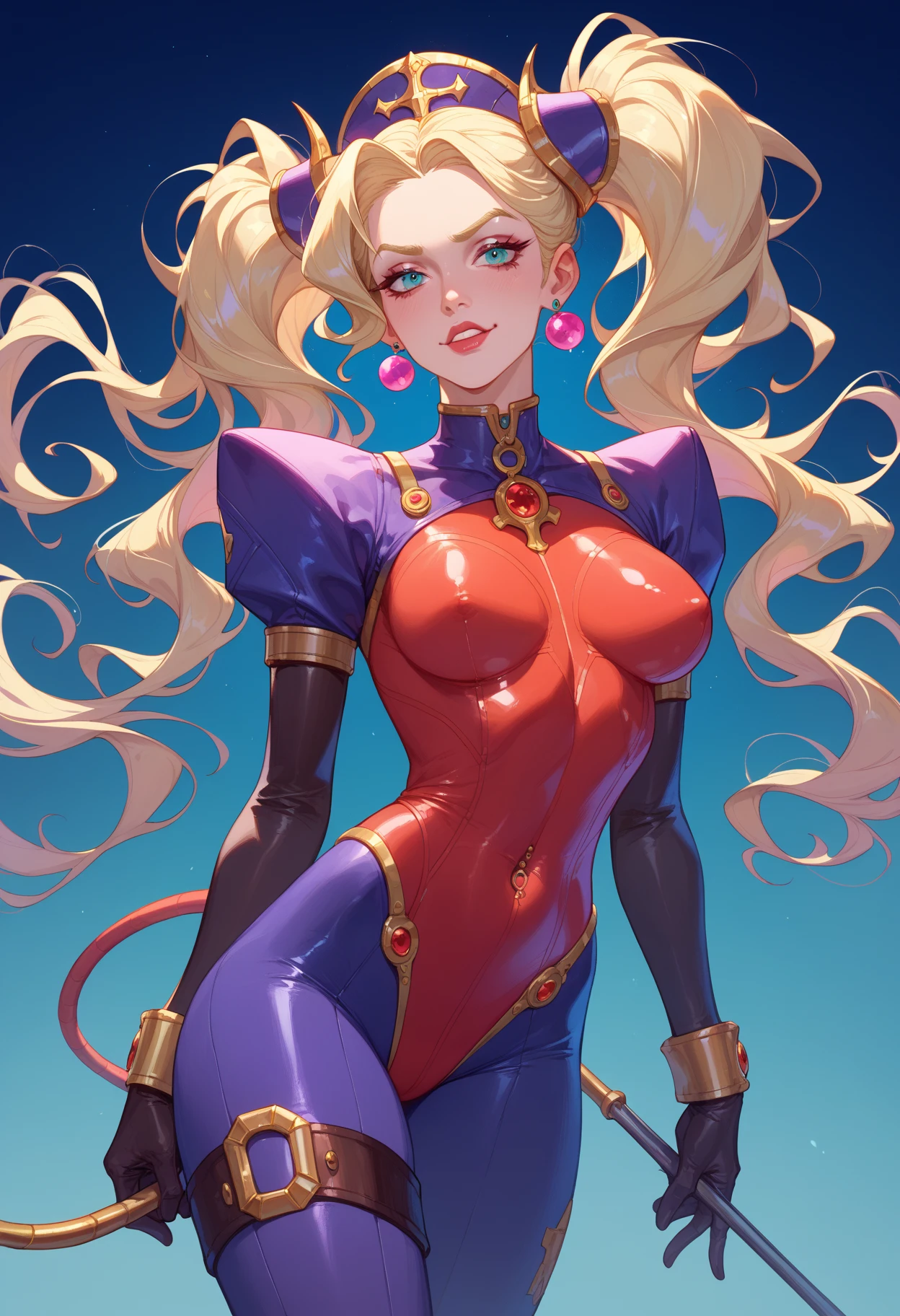best Quality, (princess peach fusion with widowmaker:1.2), beautiful, solo, caste background, sexy, sexy wear, sensual, looking to you, beautifully detailed eyes, highly detailed hand, super realistic style, bokeh background