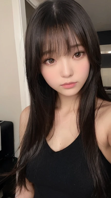 12 years old,Primary school students,Black Hair,bangs,ponytail,Straight hair,Dark Eyes,thin足,thin,Small face,Young Face,Clean your eye,Small Mouth,thin,Young Face,Flat Chest,Flat Chest,Flat Chest,Small breasts,Small breasts,Small breasts,Small breasts,Realistic photos,4K,Please open your mouth a little,Ultra HD,whole body,Sexy Girls,whole body,,close ~ eye,8 heads,Low - Angle,Bedroom,On the bed,lie,,In underwear