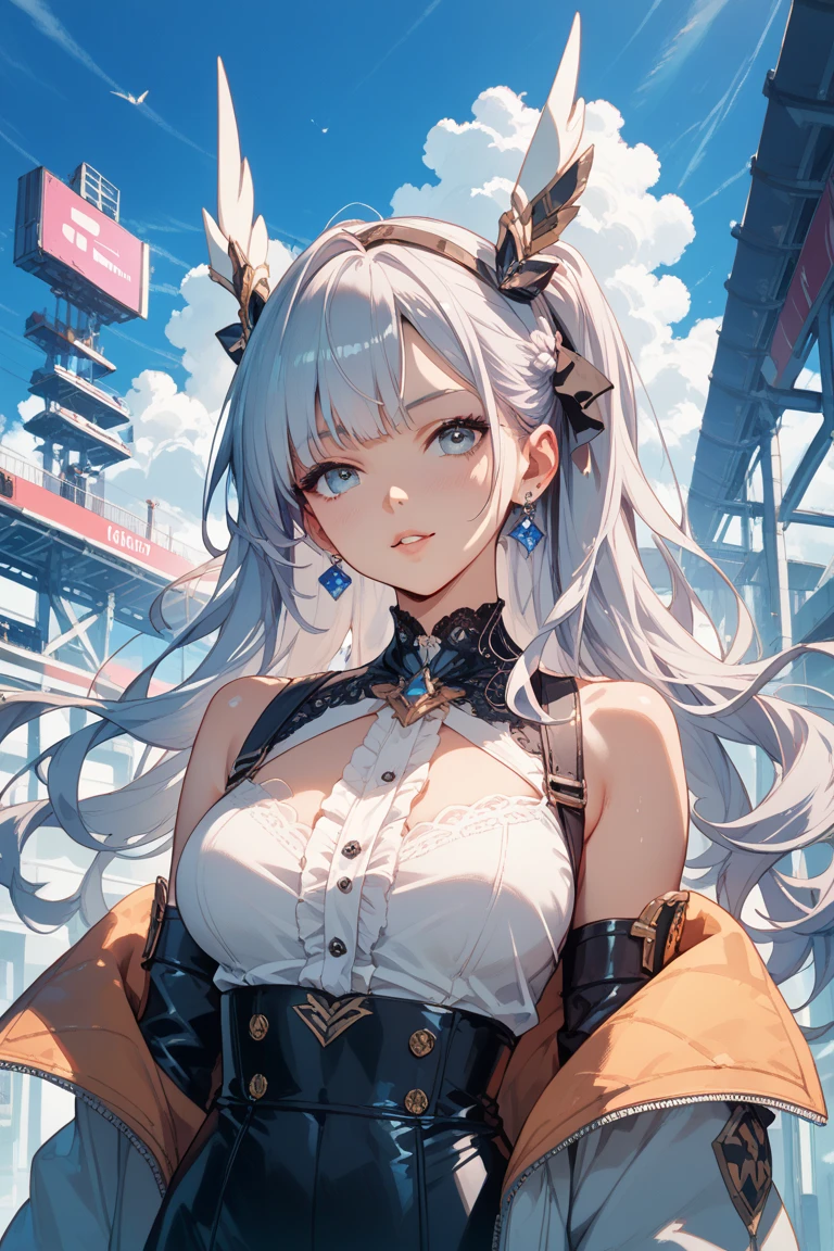 Masterpiece, one girl, solo, loli, cute, yoke design mini dress, super detailed, realistic and carefully rewritten, legendary illustration work of animation in 2020, dynamic angles to maximize the cuteness of the girl, dynamic loli