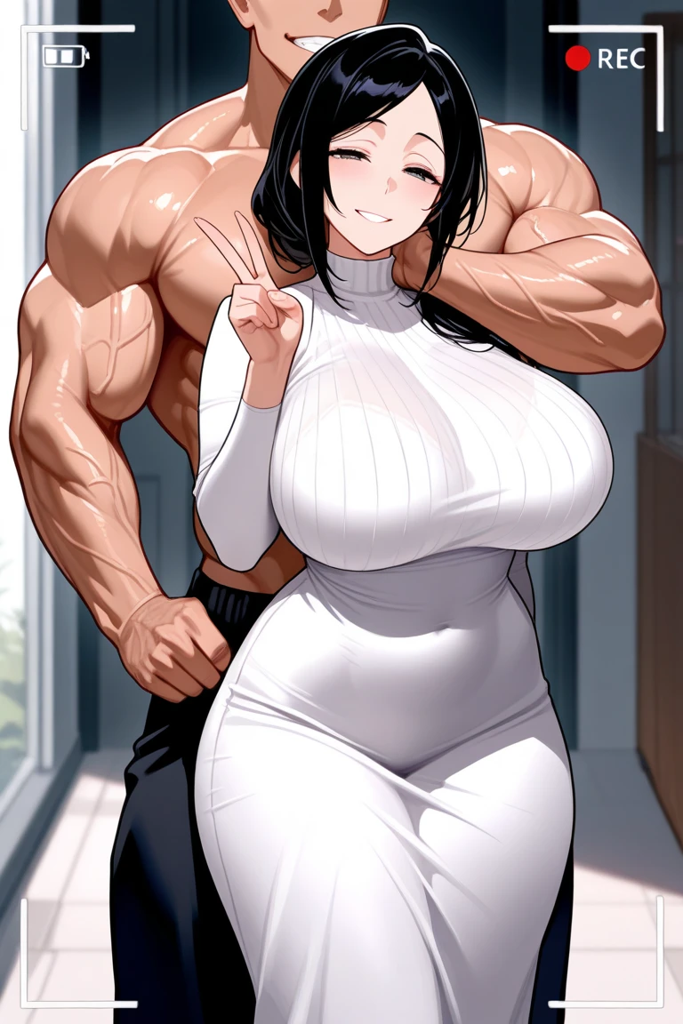 a hot asian girl with big  and wide hips wearing a tiny skirt kissing a man sudusively and blushing