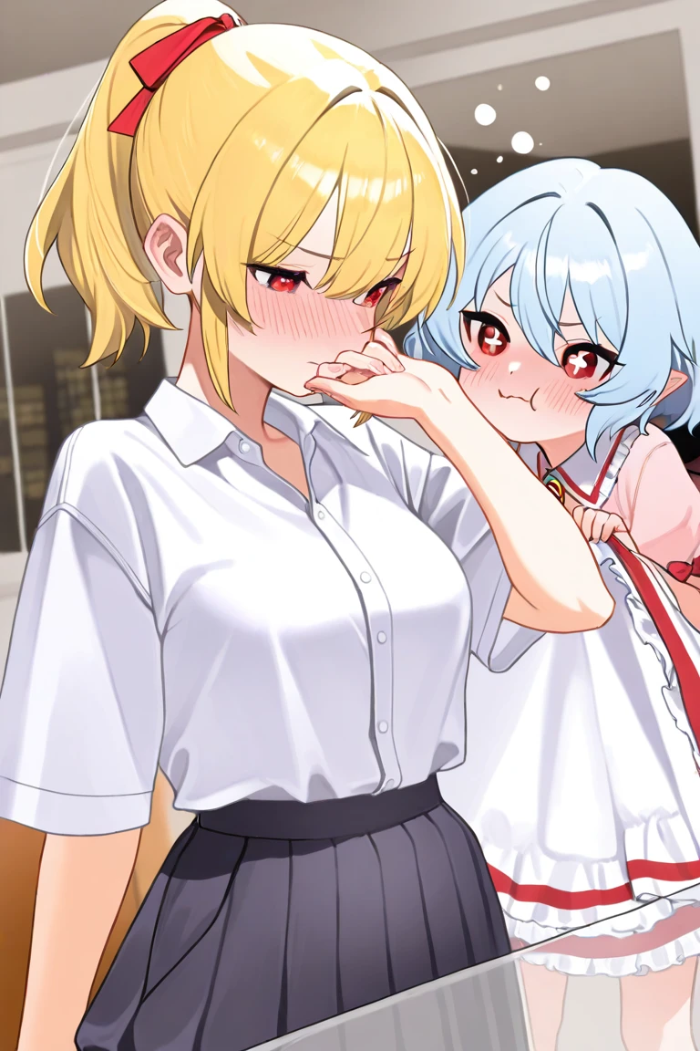 lycoris recoil, (nsfw:1.6), (bukkake1.4), 2girls, (handjob:1,2), (Takina Inoue gives handjob to Nishikigi Chisato:1.4),
(takina, handjob),lyln,inoue_takina,black_hair,long_hair,black_jacket,
(chisato, wince,orgasm:1.5,awaiting tongue, dick girl, Futanari:1.6 ), lyqs,nishikigi_chisato,blonde_hair,short_hair,
best quality,masterpiece