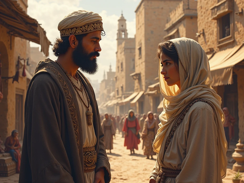 Hazrat Ali meet a Muslim women in registan in night and back side camel