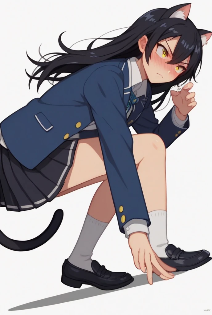 (masterpiece, best quality), 
(nagatoro hayase), (furry:1.2), 1girl,, 
black hair, bangs, long hair, hairclip, 
brown eyes, 
dark skin, 
white shirt, blue skirt, no socks, school shoes, 
<lora:nagatoro hayaseV2_nagatoro hayase, brown eyes, black hair, bangs, long hair, dark skin, hairclip, white shirt, blue skirt, no socks, school shoes:0.75>