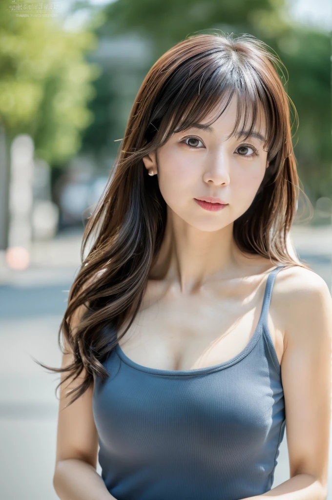 1 young girl, so beautiful, (smile), very clean, beautiful face, beautiful eyes, (((cropped shoulders，chest is very loose))), beautiful big breasts, bare shoulders, No bra, mini skirt, machine whole body, (highest quality:1.4), 8K resolution, 超High resolution, (realistic, High resolution:1.4), RAW photo, (realistic, realistic:1.37), professional photography, cinematic light, (detailed face: 1.2),