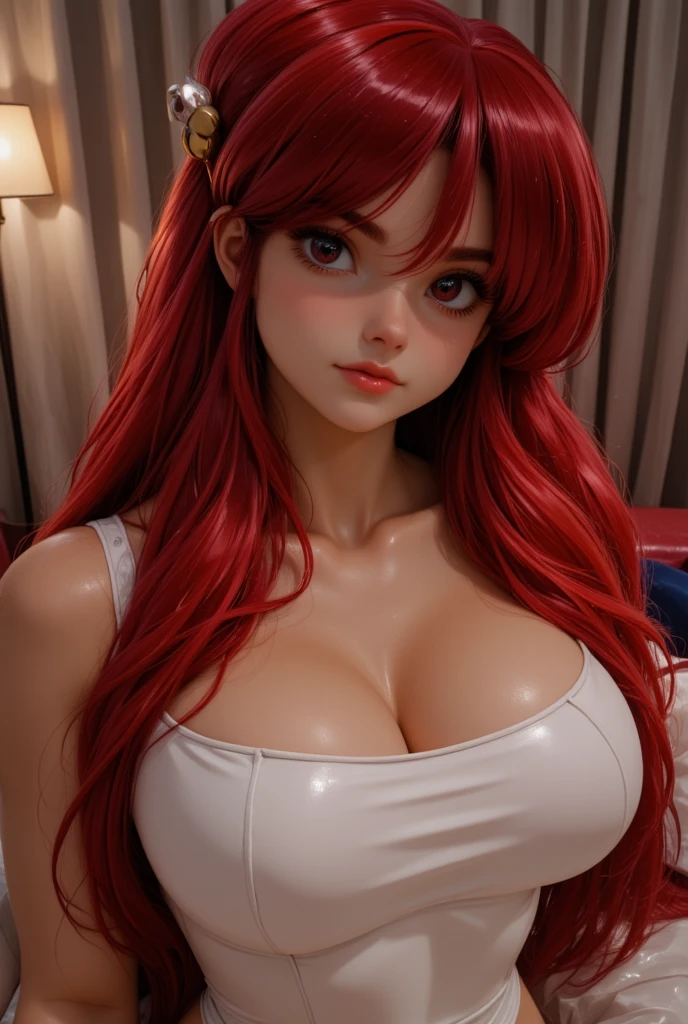 (Child face:1.3, Adorable girl with Red hair, Twin-tails), (Official Art, Unity 16K Wallpaper, Masterpiece, Best Quality, Ultra-detailed, Extremely details CG, Caustics, Cinematic lighting, Detailed, Beautiful detailed eyes, Solo, Oily skin, Most beautiful form chaos), Ultra High Resolution, Fine skin, (Petite and gigantic and saggy tits), (strong lights), ((Brighten the subject)), Selfie focus, Adorable girl, Naughty face, Sit on bed, outstretched arms, outstretched arms, Focus from above, looking at viewer, Blushed face, naked, naked, naked, naked, naked,