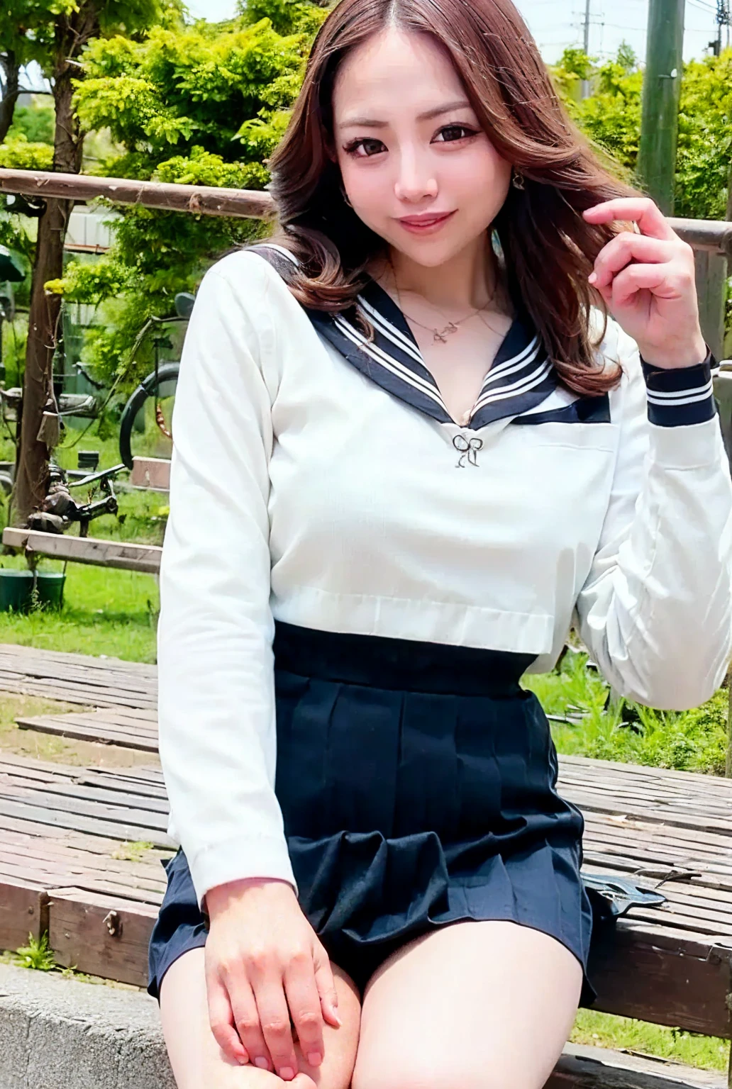 Very detailed、masterpiece、Highest quality、Ultra-high resolution、8K High Resolution、Photogenic transparency、Detailed eyes、Gradation、Perfect anatomical figure ,hard disk、Hmph , Nikon Z9 80mm Lens , Tabletop、Street in front of Tokyo Station、Standing model、shirt、(school uniform:1.5)、(((Skirts must be worn)))、(((Lift the hem of a skirt)))、Panty Focus、Too bright natural light、sunlight、(((While standing, She lifts her skirt to show her pussy to the camera.)))、(((Beautiful and white teeth)))、(((Raise your skirt higher and higher,Show your pussy to the camera)))、Ultra slim body、(G-cup big breasts:1.3)、Slim model body shape、Beautiful posture、Wearing a collar、Earrings、Earrings、((Navy Blue Skirt)