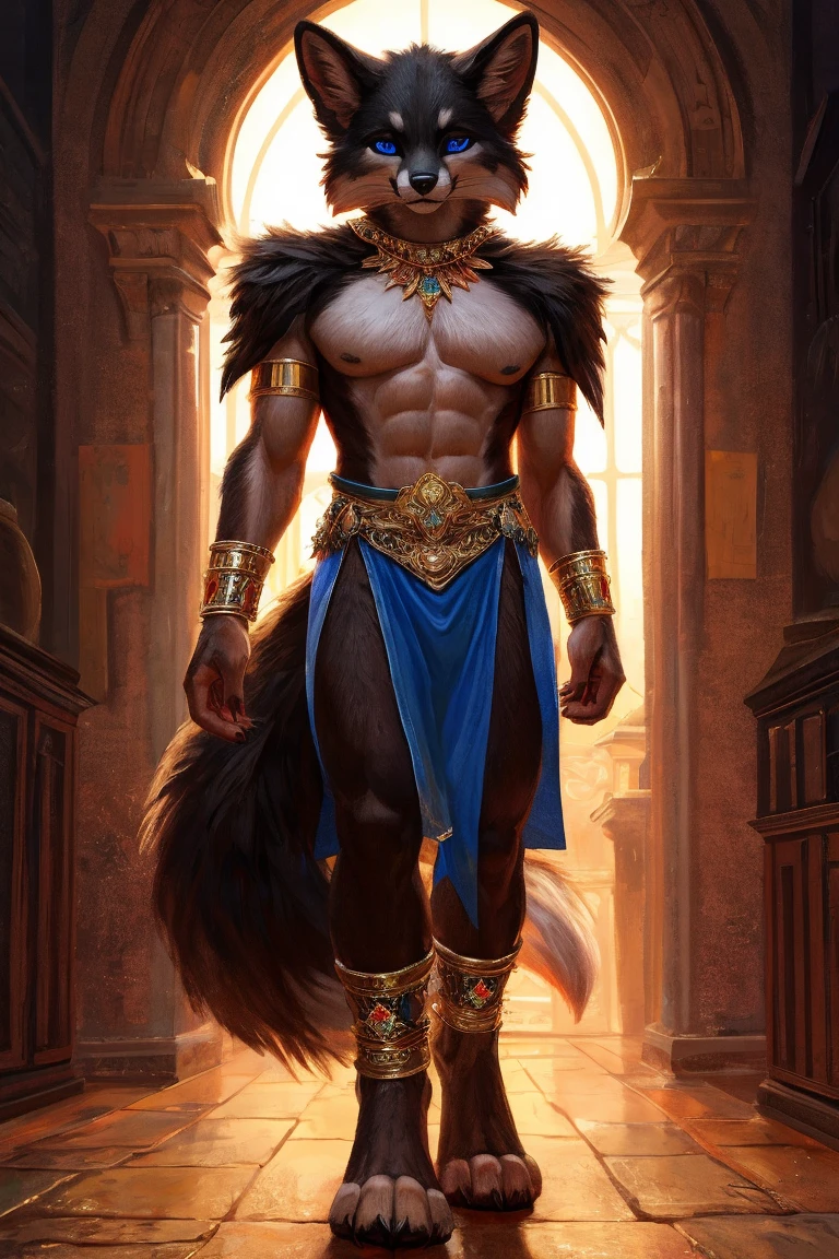 Anthro vulture male warrior, concept art, solo, exposed midriff, digitigrade, roman loincloth, tail, hi res, masterpiece, absurd res, 2023, extreme detail, abs, pecs, nipples, 