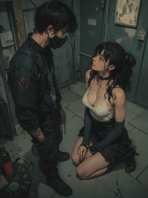 They are taking pictures in a shop window with a man, & jeehyung lee & wlop, an oppai cyberpunk, wlop and ross tran, In the style of Kawai Wong, sakimichan and frank franzzeta, frank franzzeta and sakimichan, , styled like ghost in the shell,Raw photography、Highest Quality、realisitic、Photorealsitic、Professional Lighting、masterpiece、extremely delicate and beautiful、Highly detailed、finely detail、ultra-detailliert、hight resolution、beautiful and detailed face、Spread your legs wide、beauty legs、A smile、Textured skin、full-shot:2、Full Body Angle:1.5)、1girl in、独奏:2、Colossal tits、爆乳、Beautiful breasts、beautiful model、beautiful expression:1.5、Spread your legs wide、Crab crotch、hi-school girl、blazers、I can see the cleavage、white shirt、Navy blue checked skirt、poneyTail、straight head with brown hair、plain colour skirt、redPanties、shoes、Schools、A lot of people are watching,NSFW, (((masutepiece, Best Quality, photographrealistic))), (Shiny skin), (nffsw, 8K Wallpaper, High resolution), Perfect Anatomy, Cinematic lighting, Physically-based rendering, Award-winning, highlydetailed skin, extra detailed face, Eyes with beautiful details, Anime Cosplay, Cosplay, inspired by Leng Mei, full-cosplay, professional cosplay