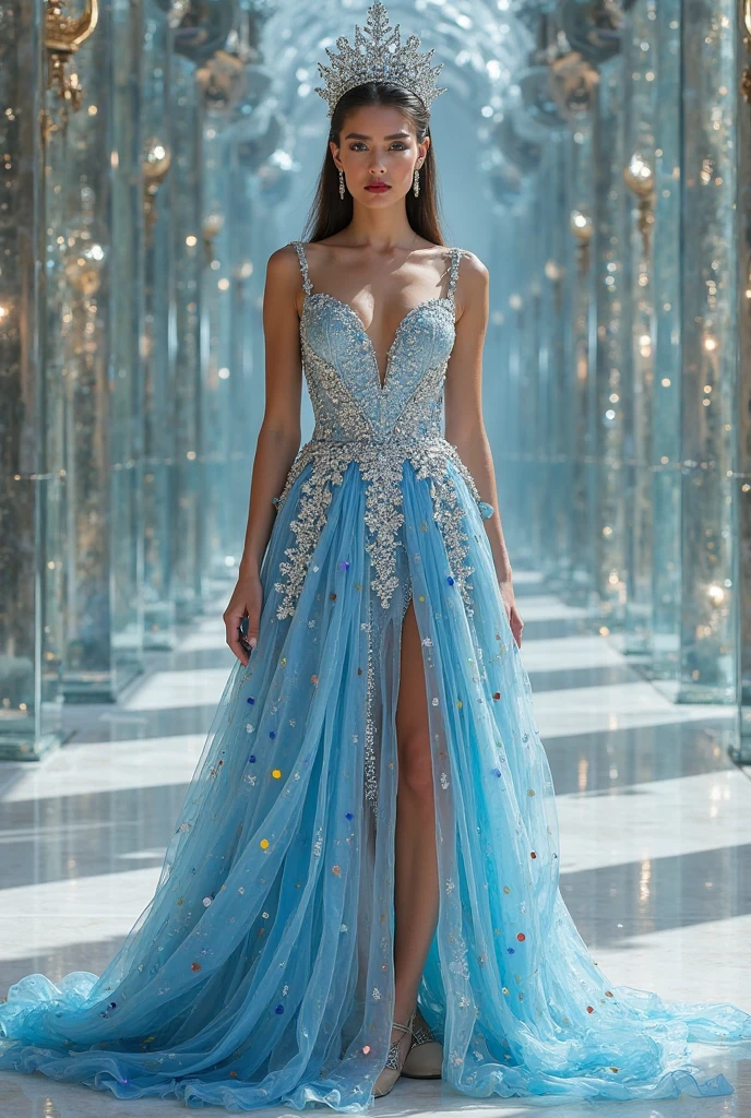 Realistic amateur photo posted to facebook , Beautiful Female , Evening Dress
